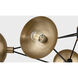 Axel 5 Light 50 inch Patina Brass/Soft Black Chandelier Ceiling Light